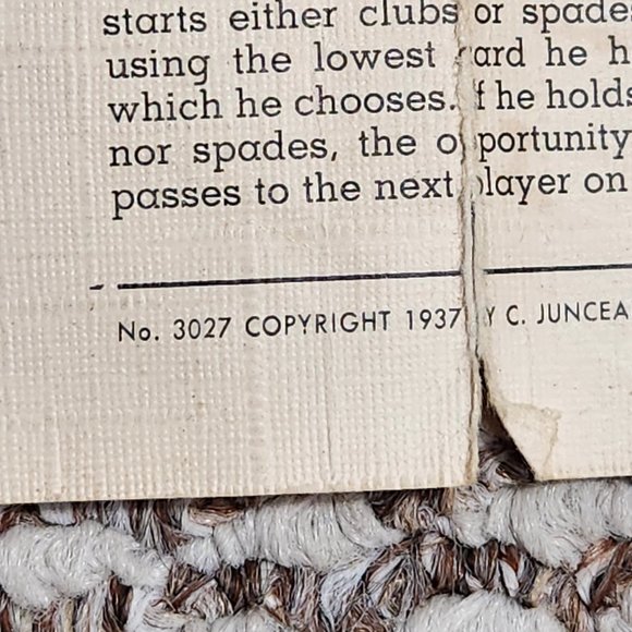 VINTAGE Rummy Royal Game Sheet Large 30"x30" Mat Box Whitman 1937 Wisconsin USA - Picture 8 of 10